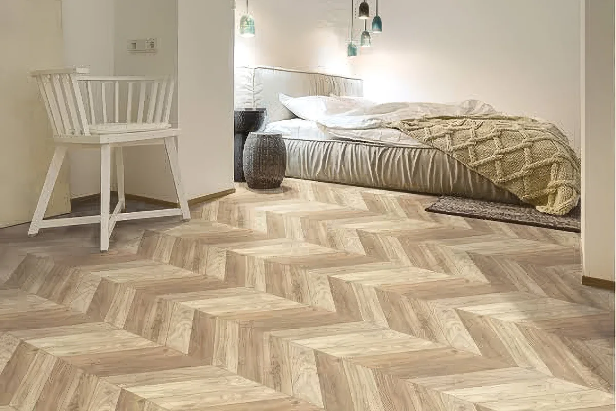 ไอเดียปูพรมแผ่น 50x50 cm. แบบ Herringbone (ก้างปลา): ลุคสุดคลาสสิกที่เพิ่มมูลค่าให้ห้อง