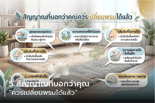 5 สัญญาณที่บอกว่าคุณ “ควรเปลี่ยนพรมได้แล้ว”